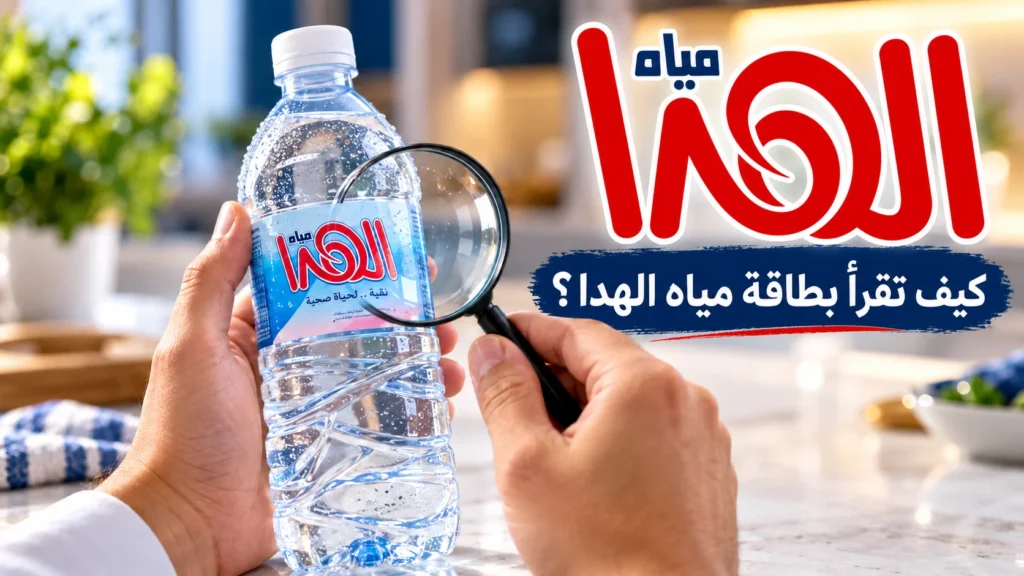 مياه الهدا وقراءة بيانات بطاقة العبوة